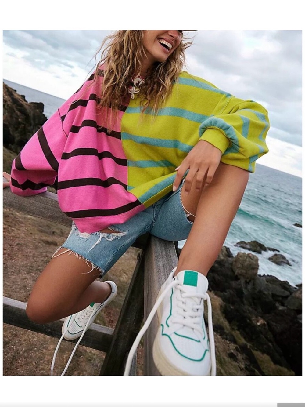 Free People Uptown Stripe Sweater